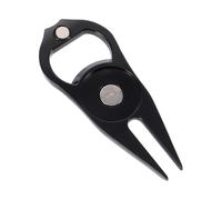 Didiseaon Outil de Réparation Divot Golf avec Marqueur Balle et Fourche Accessoire Pratique pour Golfeurs Outil de Réparation Gazon Golf Noir