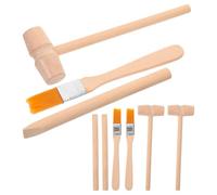 Didiseaon Outils De Fouille pour Enfants : 9 Jouets De Marteau pour Les Tout-Petits 1 À 3 Marteaux en Bois Brosse Outil De Fouille Archéologique pour Enfants Outils De Jardin Extérieur