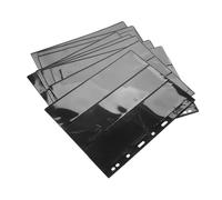 Didiseaon Pages De Collection De Timbres 10 Pièces Support en Pet Noir 3 Emplacements Compatible Albums pour Collectionneurs De Timbres Organisation Facile