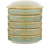 Didiseaon Palette de peinture chinoise en porcelaine 5 couches empilables avec plateaux de mélange de peinture aquarelle en céramique avec motifs floraux