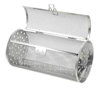 Didiseaon Panier à Grillades Roulant en Acier Inoxydable 140x250 Mm pour Four Et Airfryer, Cage De Rôtisserie Rotative pour Légumes, Noix Et Viandes, Cuisson Uniforme Et Anti-Rouille