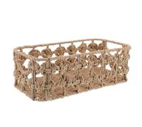 Didiseaon Panier de Rangement Tissé Main Petit pour Table Basse avec Poignées Boîte Corde Papier pour Bureau Cuisine Salon et Organisation de Snacks