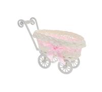 Didiseaon Panier Décoratif Rose Forme de Panier Tissé Réutilisable pour Bonbons et Fruits Secs Rangement PP pour Shower et Mariage