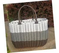 Didiseaon Panier Tissé à Main Grand Format Plastique Multi Usage pour Rangement et Serviteur Aux Intempéries avec Poignée Portable