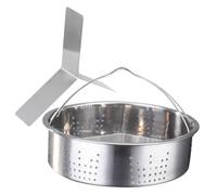 Didiseaon Panier Vapeur Inox avec Double Poignée Cuit Vapeur Multi Aliments pour Légumes Viande Fruits et Poissons Accessoire