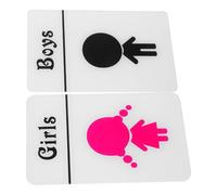 Didiseaon Panneaux Autocollants en Acrylique, Design Auto-adhésif Aide à L'identification Lot de 1 Paire pour Toilettes Garçon et Filles pour Crèches et Maternelles