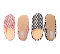 Didiseaon Pantoufles D’Hôtel pour Couples en Coton Lavables Lot de 2 Paires Pantoufles D’Intérieur Confortables et Silencieux pour Spa Voyage et Chambre