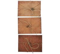 Didiseaon Papier à Écrire A5 Rétro en Papier Kraft Brun Ensemble de 3 Feuilles Enveloppes Assorties à Motifs Feuille Ancre et Clé pour Lettres Manuscrites et Invitations