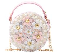 Didiseaon Paquet Bandoulière Fille à Chaîne Style Fleur, Petit Format Léger pour Téléphone Portable, Paquet à Main Rose pour Garçon et Filles, Shopping et Sorties Quotidiennes