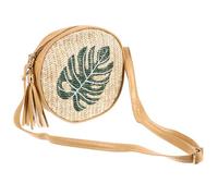 Didiseaon Paquet Rond en Paille pour Femme, Bandoulière Mode, Khaki