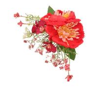 Didiseaon Peigne à Cheveux Fleuri Rouge Petit Taille Léger Épingle De Fleur Bohème Pour Femme Mariage Bal De Promo Vacances