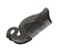 Didiseaon Peigne en Corne de Bœuf Noir pour Femme, Lisseur et Masseur de Cuir Chevelu, Accessoire de Coiffure Unique pour Soulager Démangeaisons et Douleurs
