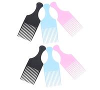 Didiseaon Peigne Large Professionnel 6Pcs Peigne Râteau Démêlant en Plastique Coiffure pour Adultes et Garçon et Filles pour Cheveux Longs et Épais Noir Rose Bleu