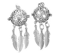 Didiseaon Pendentif Attrape-rêves DIY en Alliage Ancien, Lot de 2 Pendentifs Ouvrables, Breloques pour Créations Bijoux, Accessoires Décoratifs Femme, Usage Aromathérapie, Présent Noël et Anniversaire