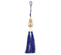 Didiseaon Pendentif de Rétroviseur Voiture Gourd Chinois à Double Tasseau Accessoire de Décoration Feng Shui Élégant pour Intérieur Automobile Bleu