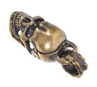 Didiseaon Pendentif en Laiton Vintage Breloques Résistantes à Décoloration de Tête de Crâne Marron Accessoires pour Bracelet pour Création de Bijoux Diy