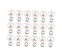 Didiseaon Pendentif En Perle Artificielle Demi-trou 1 x 1 Cm Pour Boucle D’oreille Diy 50 Pièces Blanc Accessoire Bijoux Création Artisanale Fête Présent Loisirs Créatifs