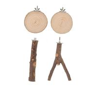 Didiseaon Perchoir Bois pour Perroquet avec Branches Naturelles Support pour Oiseaux Cage Plateforme Bois Massif pour Grimper et Agripper