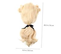 Didiseaon Perruque de Juge Homme Cheveux Synthétiques Longs Bouclés Perruque pour Cosplay Halloween et Fête Ajustable et Facile à Entretenir Accessoire Costume Judiciaire