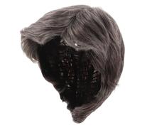Didiseaon Perruque Grise Courte pour Homme Synthétique Résistante Chaleur Style Cosplay Réaliste Usage Confortable et Facile Entretien