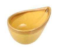 Didiseaon Petit Bol Céramique pour Huiles Essentielles Design Goutte Eau Bol Darôme pour Spa et Salon de Facile à Nettoyer Couleur Jaune