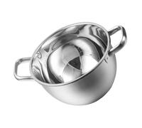 Didiseaon Petite Marmite Acier Inoxydable avec Doubles Pot de Cuisine pour Ustensile de Cuisson Léger pour Pique- et Usage Domestique