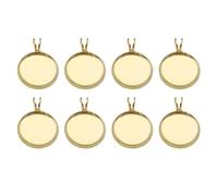 Didiseaon Pièces Plateau Pendentif À Lunette Rétro, Forme Ronde V | Compatible Cabochons, Usage Bijoux et Résine, Lot, pour Chaînes et Créations Artisanales