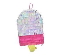 Didiseaon Piñata Glace en Papier Légère Suspendue Décoration Festive pour Anniversaire Fille, Fête D'été et Réunion Familiale, Accessoire Jeu Piñata Gourmand Bonbons, Décoration Crème
