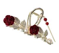 Didiseaon Pince À Cheveux En Forme De Fleur De Rose Pince À Cheveux Pompon Support Pour Queue De Cheval Ornements Pour Cheveux Pour Filles