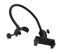 Didiseaon Pince Support Téléphone Micro en Abs Noir pour Téléphone 6-10 Cm, Protection Sécurisée et Utilisation Polyvalente pour Enregistrement et Guidon de Vélo