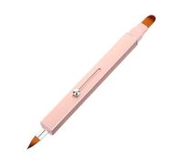 Didiseaon pinceau de maquillage pour les lèvres masque porte-rouge à lèvres organisateur de rouge à lèvres correcteur pinceau brillant à lèvres outils de maquillage fibre artificielle rose