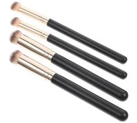 Didiseaon Pinceaux Applicateurs Cosmétiques 4pcs Noirs en Bois Fibres Synthétiques Doux pour Maquillage Visage et Camouflage des Imperfections Confortables à Utiliser