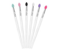Didiseaon Pinceaux Silicone Pour Paupières Lot De 6 Paillettes, Grand Bâtonnet, Outil De Maquillage Pour Retouches Fréquentes, Assortiment Coloré