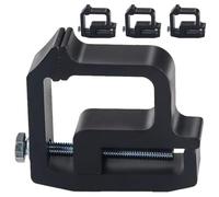Didiseaon Pinces de Fixation Accessoires de Camping en Alliage D'aluminium Noir 4pcs, Fixation Solide et Résistante la Rouille pour Coque de Camping-Car pour Camion et Camping-Car