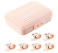 Didiseaon Pinces de Fixation Housse de Couette en Plastique sans Aiguille 6 Pièces Forme en U pour Maintenir la Couette en Toute Sécurité sans Glisser Rose