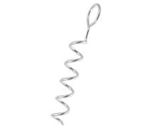 Didiseaon Piquet de Sol Robuste en Fer Argenté pour Chien Forme Spirale, Sink Deep Into The Ground, pour Camping et Activités de Plein Air