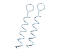 Didiseaon Piquets d'ancrage pour Chien en Fer Argenté, Lot de 2, Légers et Pratiques pour Fixation Sécurisée en Camping ou Jardin