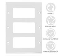 Didiseaon Plaque Murale Américaine en Polycarbonate Solide pour Interrupteur à 3 Modules, Cache-interrupteur Triple Bascule, Protection Résistante aux Chocs, Installation Facile pour Usage