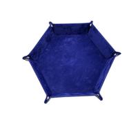 Didiseaon Plateau Hexagonal Pliable Cuir PU pour Dés Boîte de Rangement Solide et Boîte de Bureau Multifonction pour Accessoires Rangement Portable Cuir