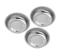 Didiseaon Plateau Magnétique Rond en Acier Inoxydable 3 Pcs Bol Magnétique Robuste pour Vis et Boulons Atelier et Bricolage