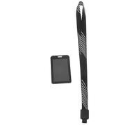 Didiseaon Pochette Plastique de Noir pour Badge en Cordon et D'identification avec Ruban, Protège Cartes Pratique à Nettoyer Travail Médecins et Infirmiers