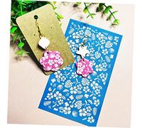 Didiseaon Pochoir Sérigraphie pour Pâte Polymère Gabarit Réutilisable Outil de Bricolage Décoration d'Artisanat Pochoir Portable Fournitures DIY École 1 Pièce