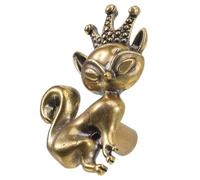 Didiseaon Poignée de porte décorative en laiton en forme de renard pour | Poignée de meuble Fox, pour tiroir de salle de bain, placard, couleur bronze, poignées de porte décoratives en laiton pour