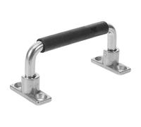 Didiseaon Poignée de Traction Pliante en Acier Inoxydable, Tire-fort 1200n | Poignée Rabattable Caoutchouc, Distance Latérale 28mm et Pas Frontal 100mm, Argenté