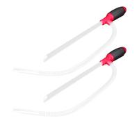 Didiseaon Pompe Siphon Manuelle Portable en Plastique 2 Pièces pour Transfert de Carburant Tuyau, Extraction Facile et Utilisation Confortable pour Automobile