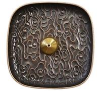Didiseaon Porte-bâtonnets Carré Vintage Support Bâtonnets Parfumés pour Décoration Intérieure Brûleur Intérieur Compact Accessoire Purifiant et Élégant