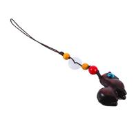 Didiseaon Porte-Clés Cheval en Bois de Santal Ornement Mignon pour Voiture Décoration de Tableau de Bord Pendentif en Jade Accessoire Adorable pour Amateurs de Chevaux