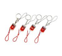 Didiseaon Porte-Clés en Acier Inoxydable Pendentif de 4Pcs Accessoire Unique pour Clés de Fête Décoration Pratique pour Paquet