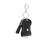 Didiseaon Porte-clés Pour Bouteille à Main Portable 2 Pièces 30 Ml Housse En Plastique Noire Pompon Voyage Usage Extérieur Paquet à Dos Clés