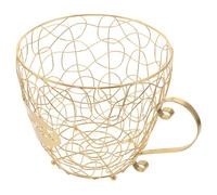 Didiseaon Porte-dosettes D'espresso de Tasse, Panier Fer Doré | Organisateur de Capsules, Design Élégant en Métal Filaire, Accès Facile, pour Comptoir et Fêtes Maison